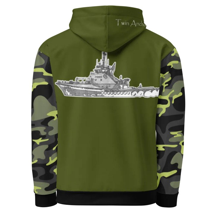 Sketch Garth Foss Tug (Camouflage & Green) – Performance Marine Wear | Twin Anchor Apparel North Current Line product image (1)