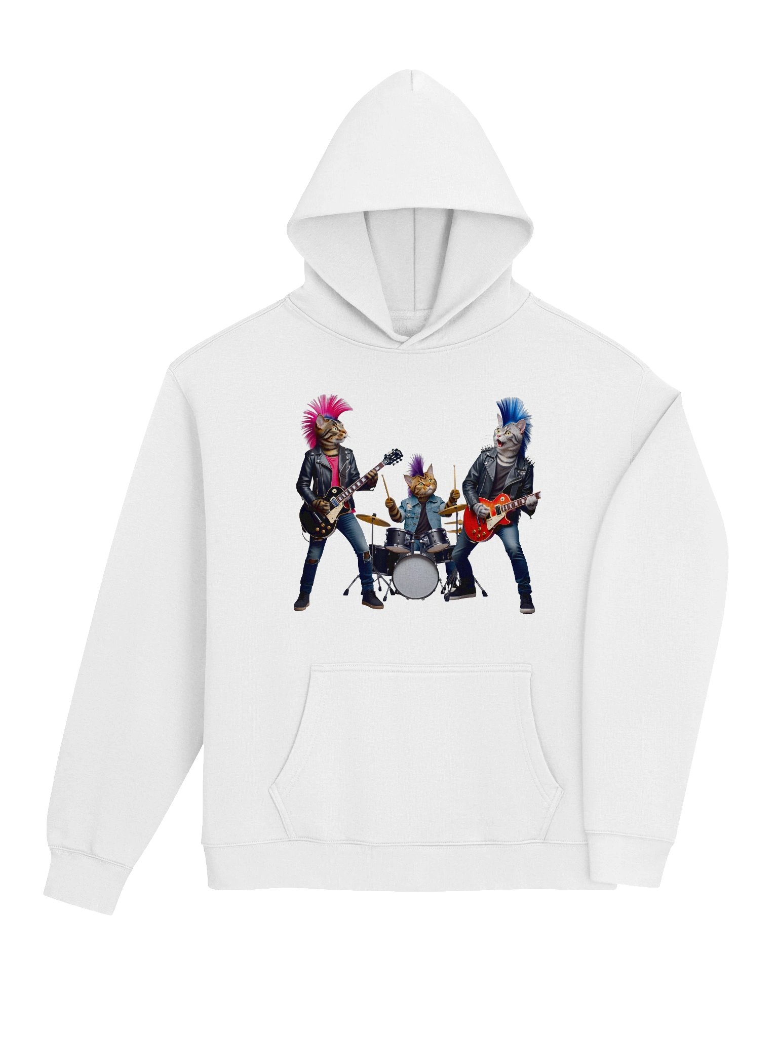 Punk Rock Cats Unisex Oversized Hoodie product image (10)