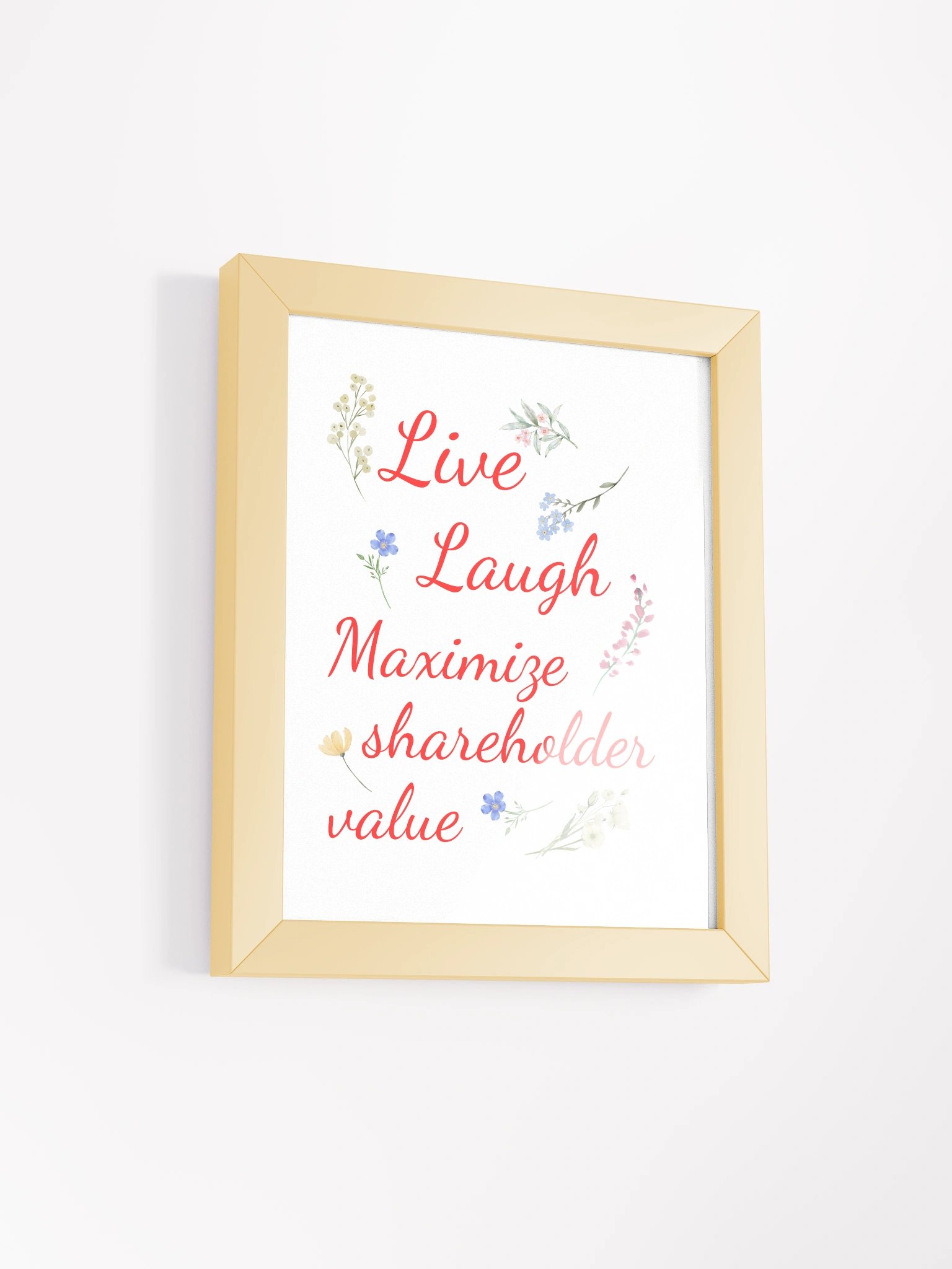 Maximize Shareholder Value Framed Wall Art product image (2)