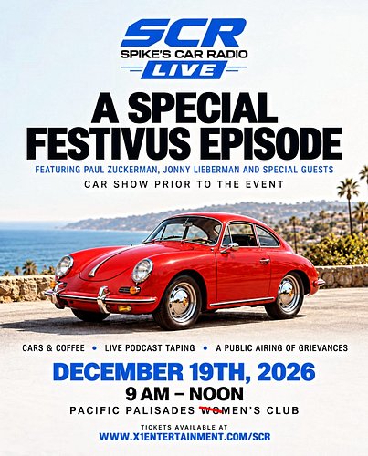 It’s happening. You are invited to record our annual Festivus episode with us live and also enjoy a Saturday morning cars and...