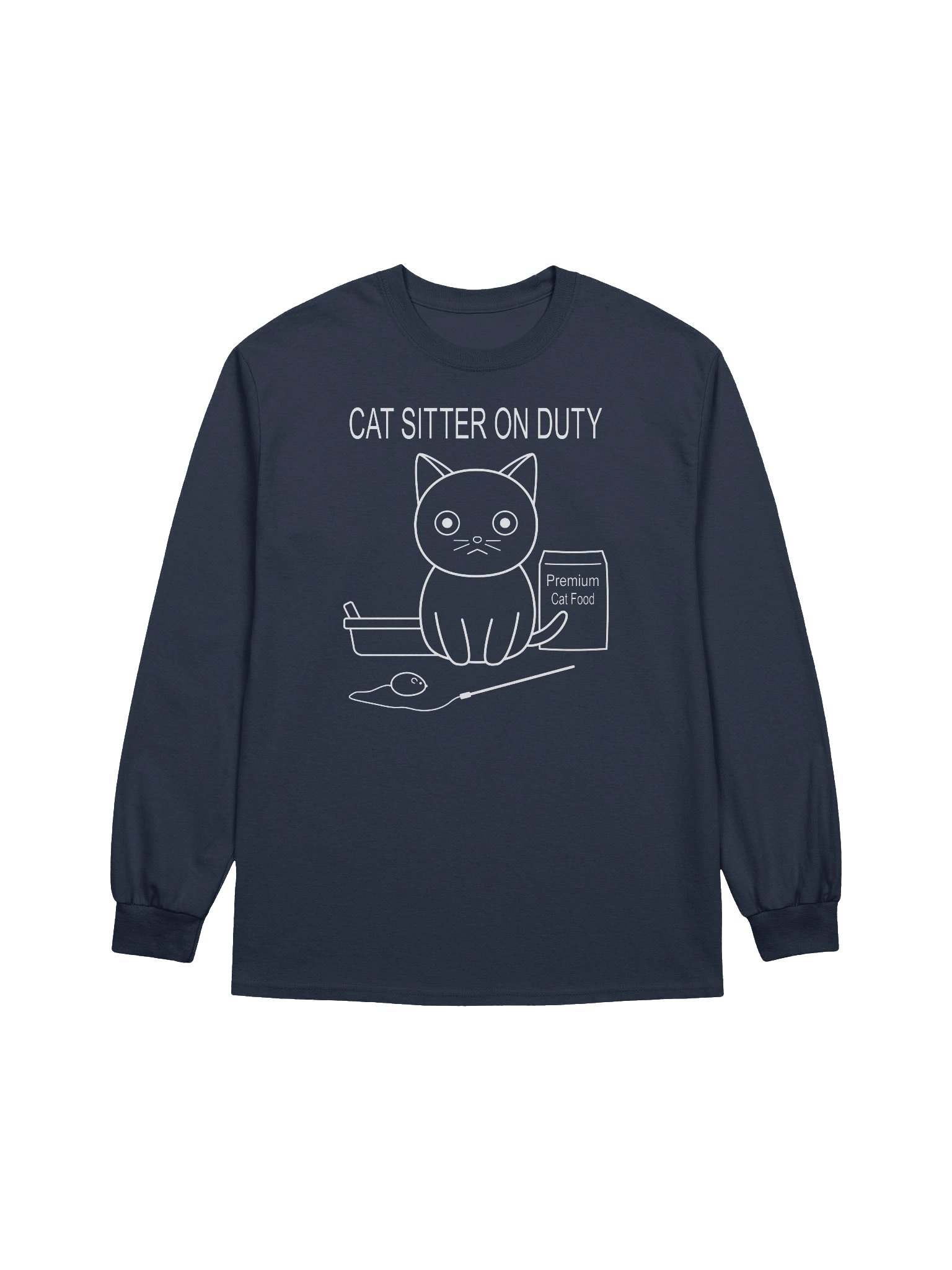 Cat Sitter on Duty - Unisex Adult Long Sleeve T-shirt product image (9)