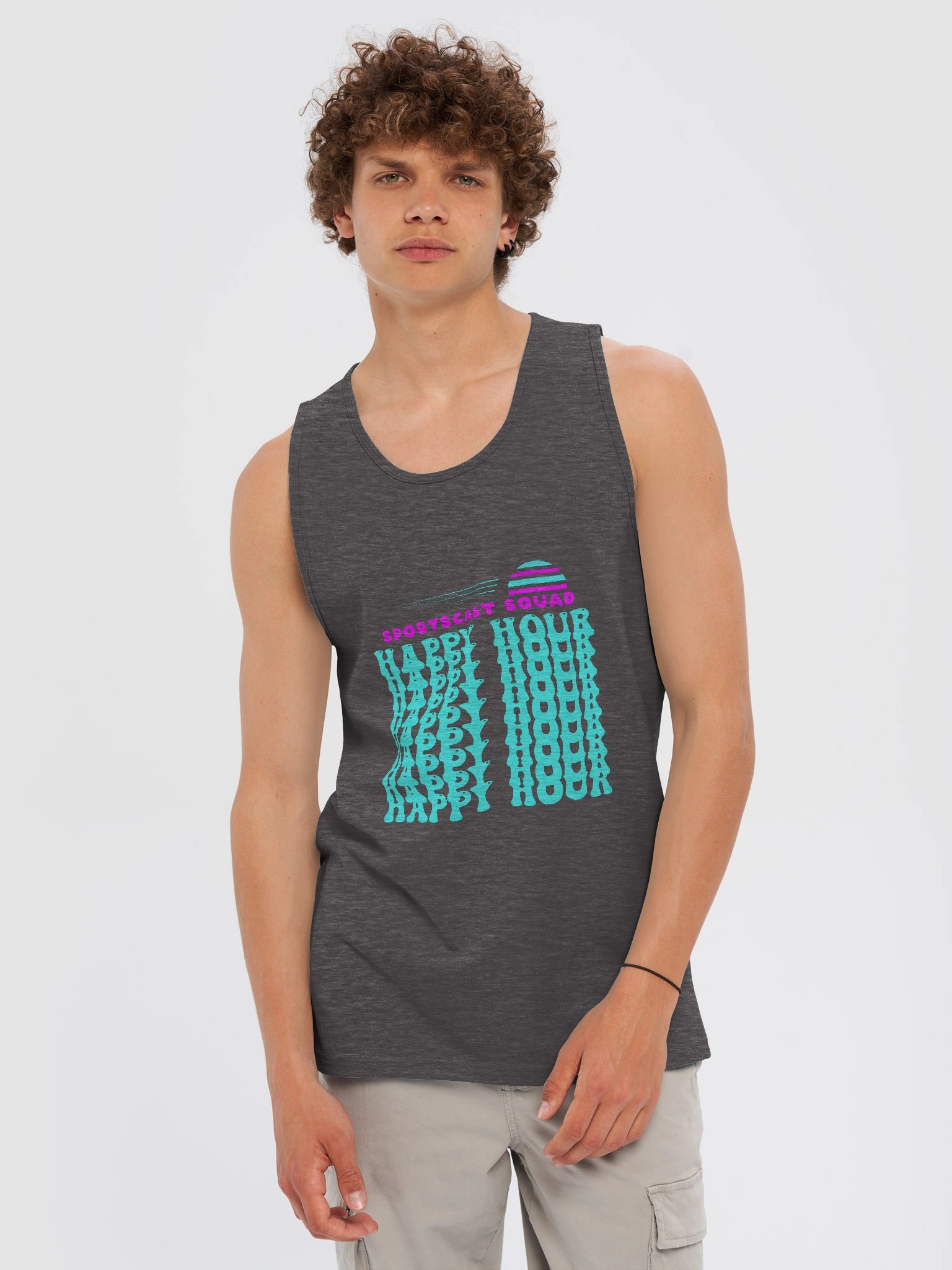 HAPPY HOUR VIBES Cotton Heritage Men's Premium Tank Top product image (3)