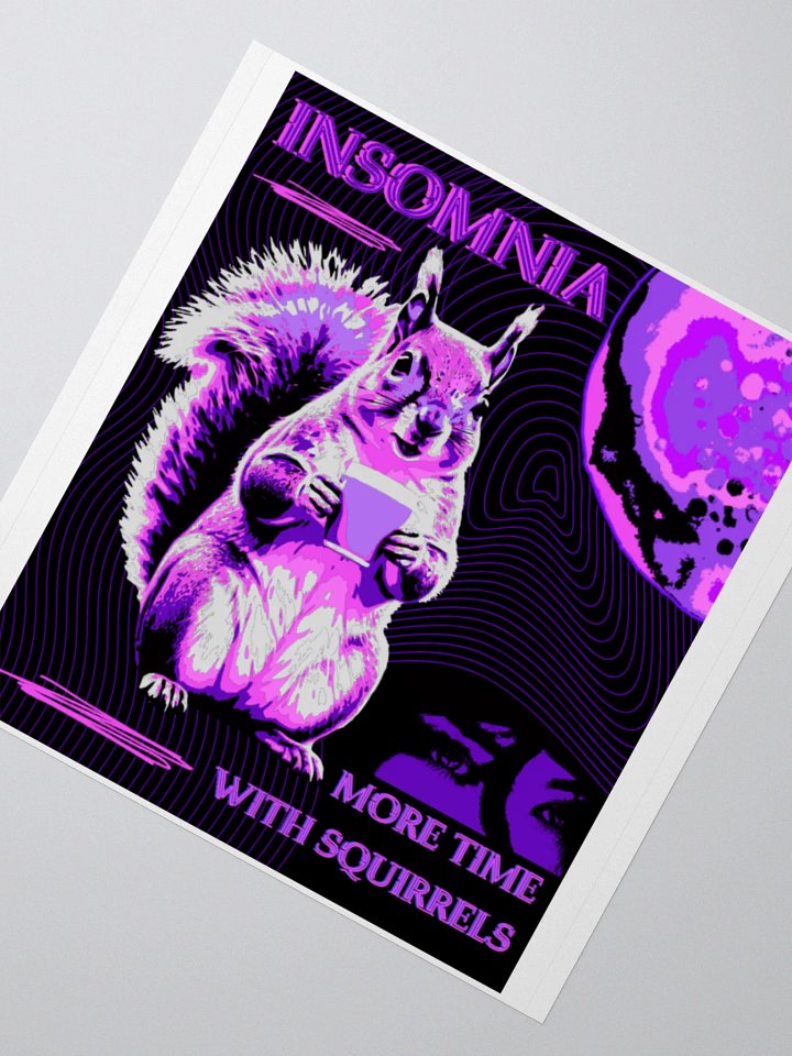 Insomnia Squirrel Kiss Cut Stickers product image (5)