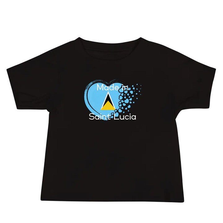Saint Lucian Heart Baby Tee product image (6)