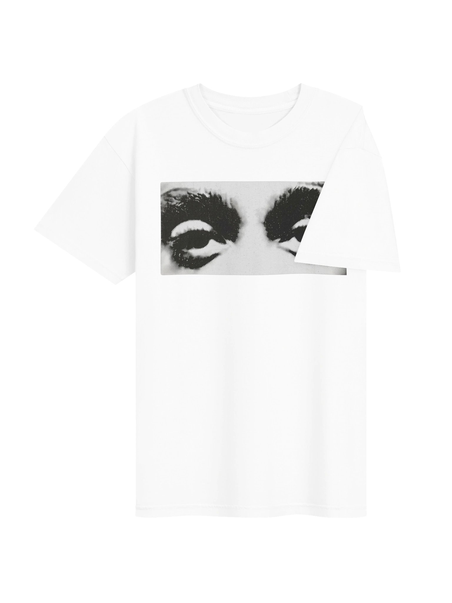Mysterious Eyes Graphic Tee, Vintage Halftone Print Shirt, Aesthetic Streetwear, Bold Eye Art T-Shirt product image (4)