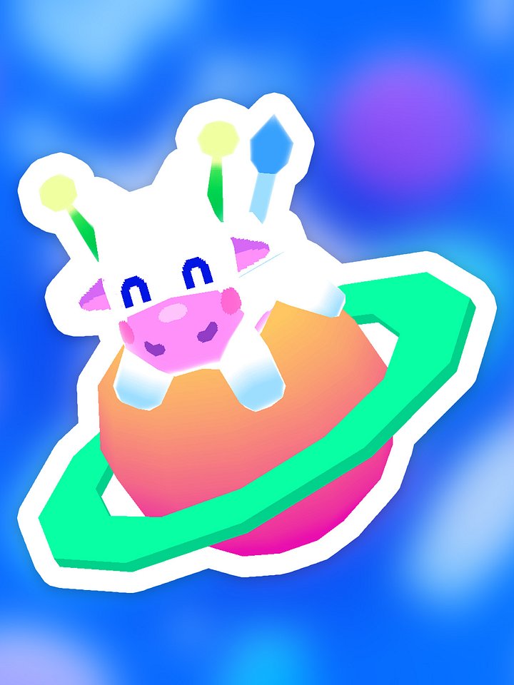 Alien Cow Sticker product image (1)