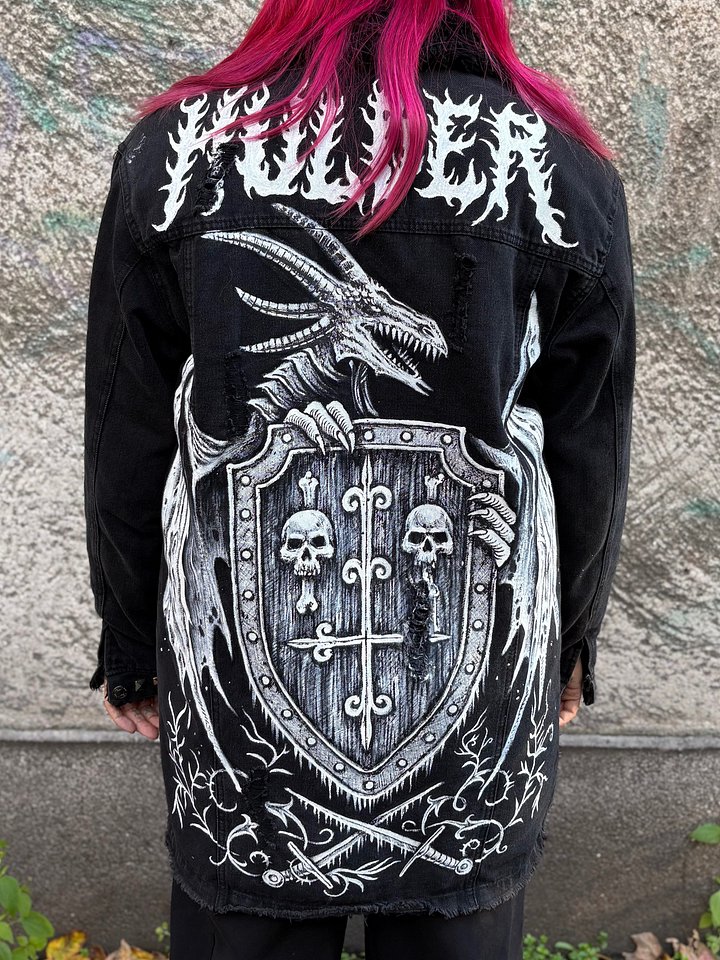 Hulder "The Forest Calling" — Hand-Painted Custom Sherpa Jacket product image (1)