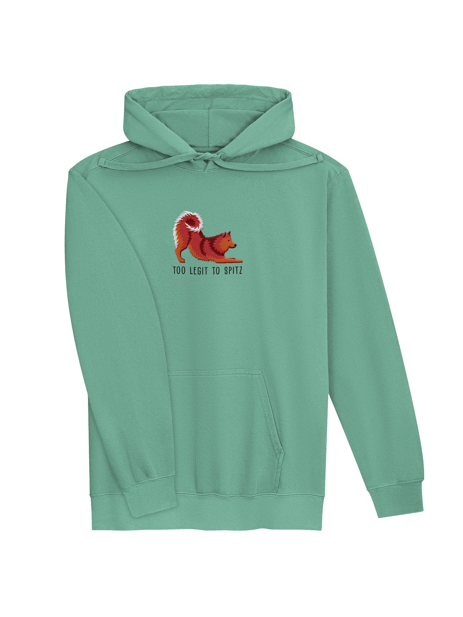 Too Legit to Spitz Premium Hoodie (Embroidered) of a Finnish Spitz(Red) product image (15)