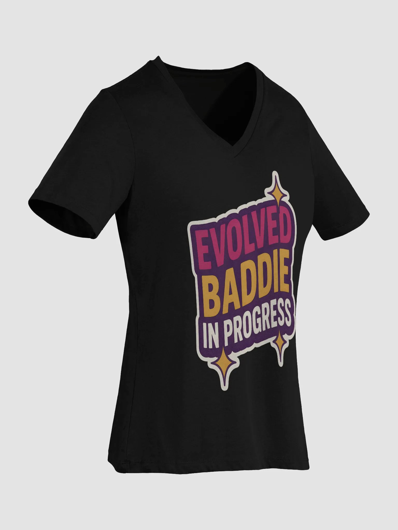 Evolved Baddie in Progress V-Neck Tee product image (10)