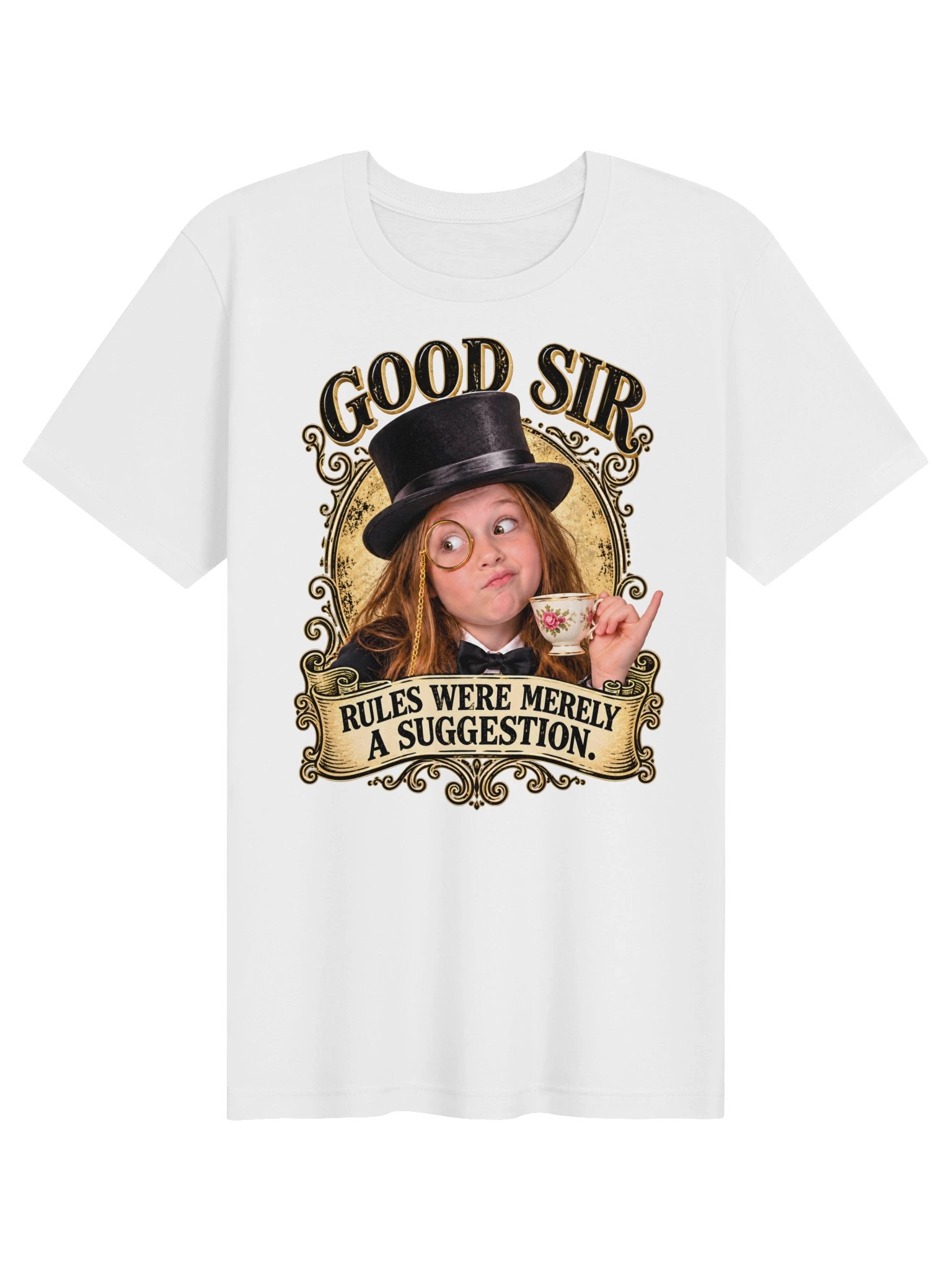 Good Sir Victorian Tea-Time Mischief T-Shirt product image (1)