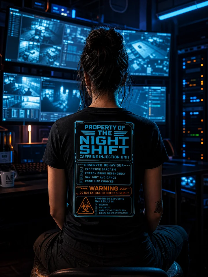 Night Shift: Caffeine Injection Unit - Rabid Threads Tactical Tee product image (2)