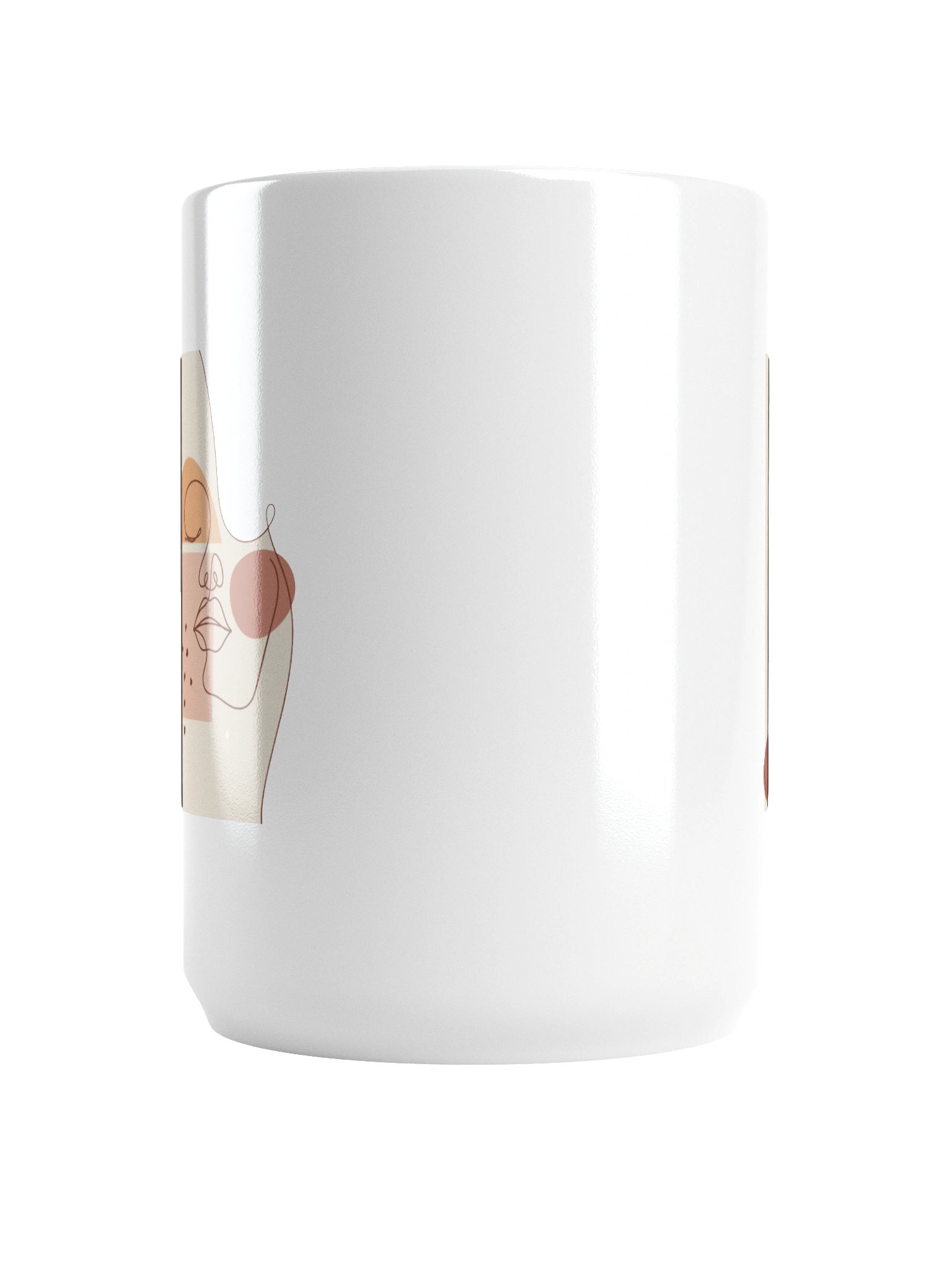 Minimalist Face Art White Glossy Mug product image (6)