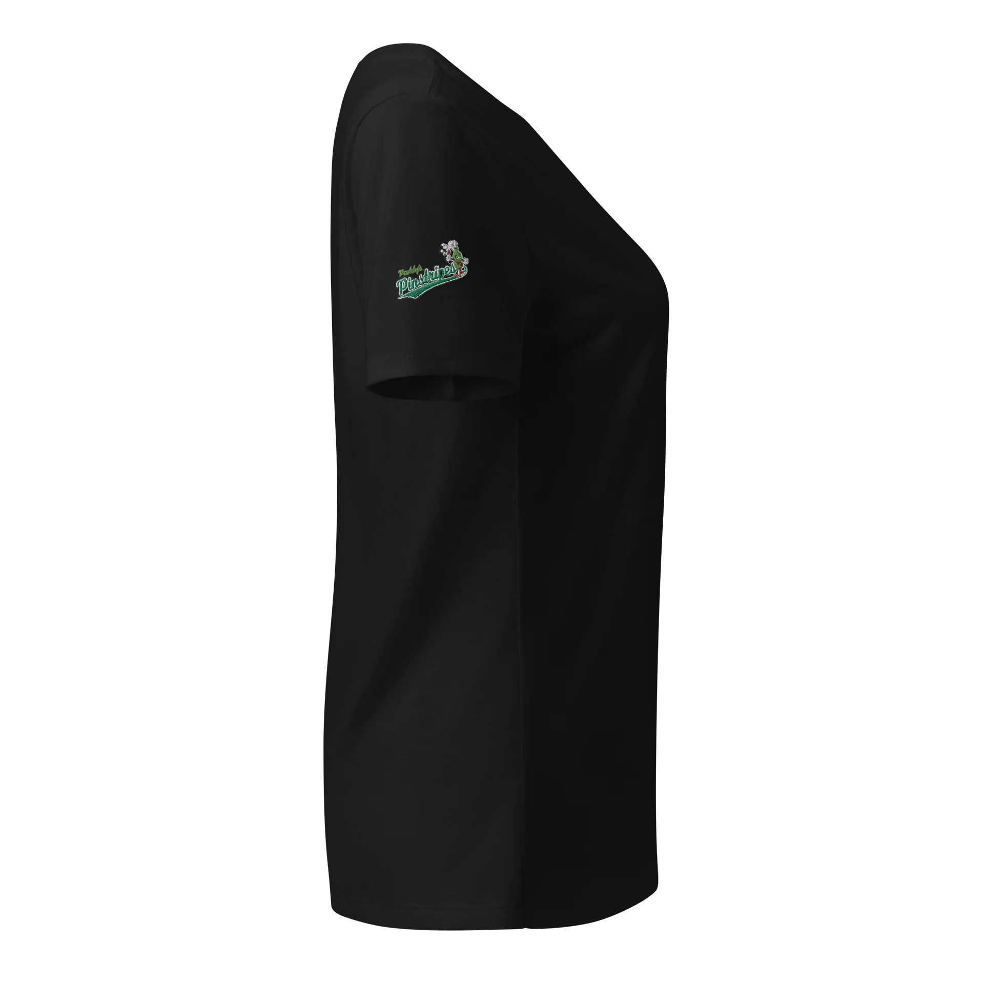 Paddy’s Pinstripes Green Bottle Logo V-Neck Tee product image (2)