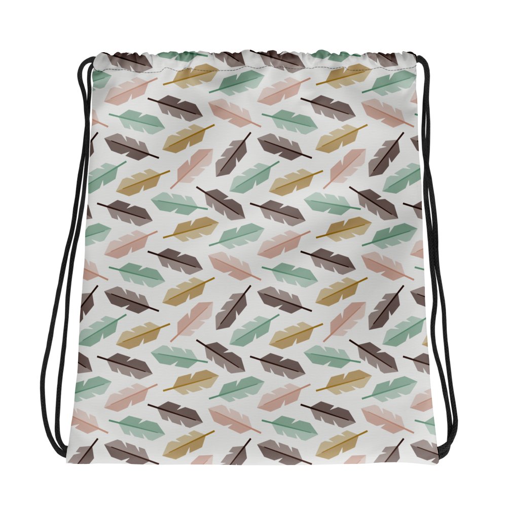 Mid-Century Modern Feathers Drawstring Bag product image (1)