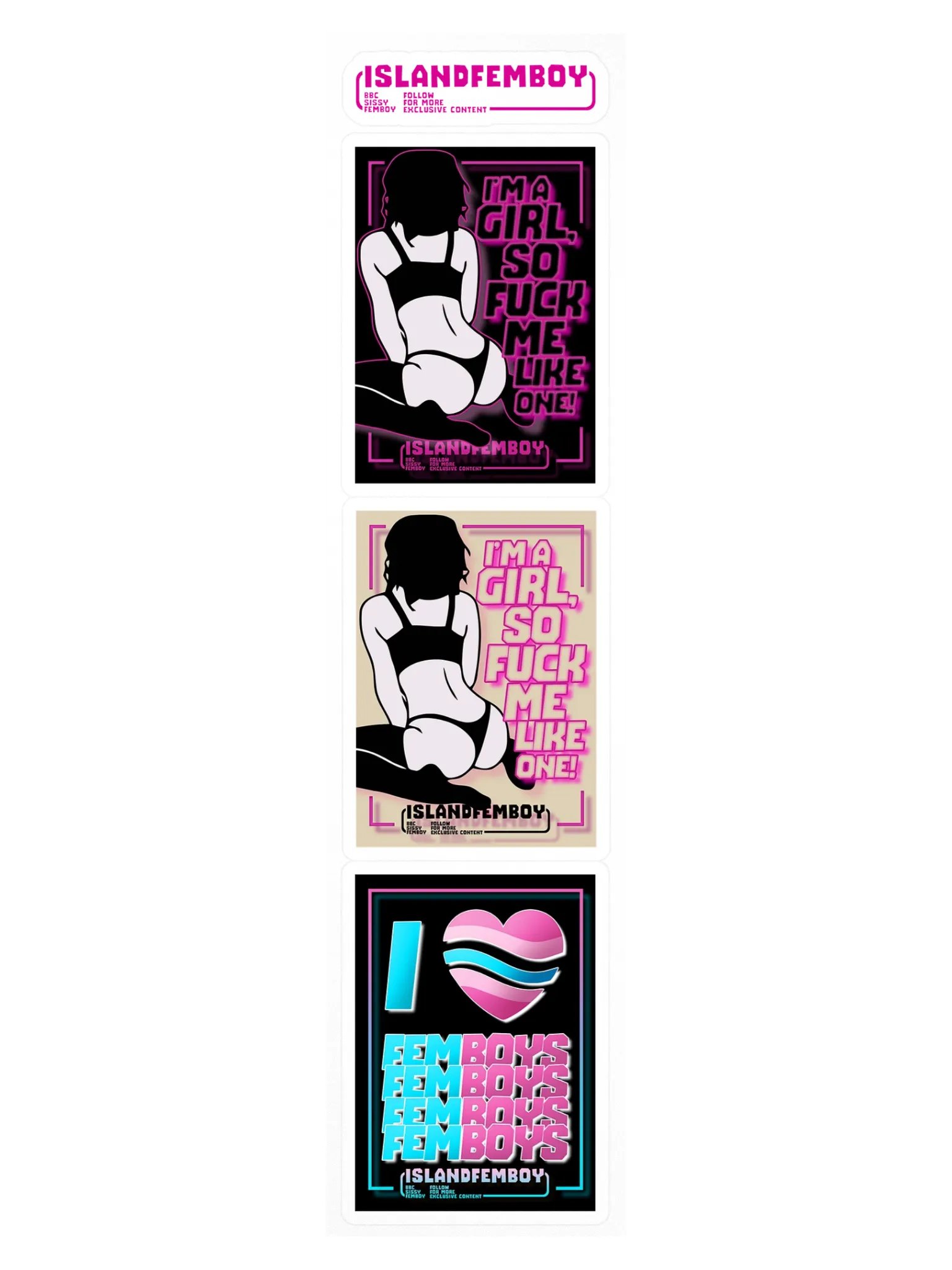 ISLANDFEMBOY : Sissy Sticker Pack : Femboy : Twink product image (4)