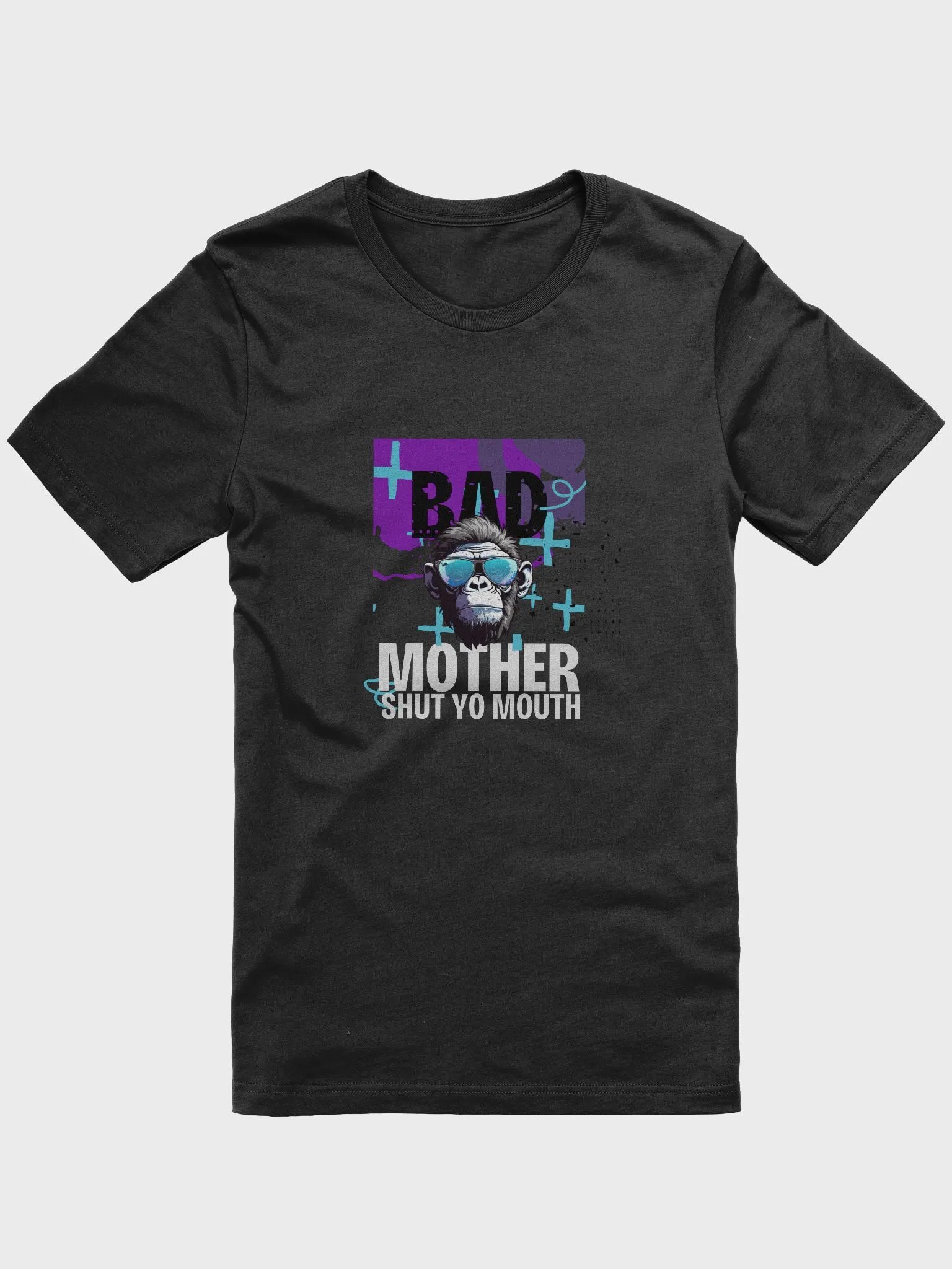 Bad Mother Shut Yo Mouth Bella+Canvas Iconic Tee Description: product image (2)