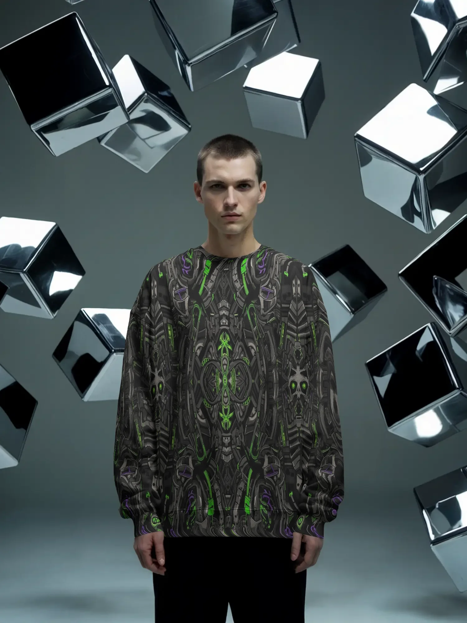 Neon Machinery – Unisex AOP Sweatshirt product image (2)