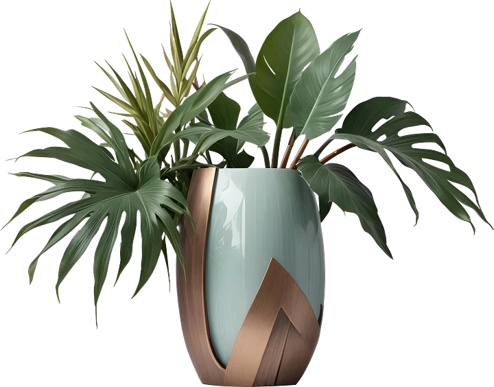 Art Deco Vase – Gatsby Grace Tropical Elegance PNG product image (1)