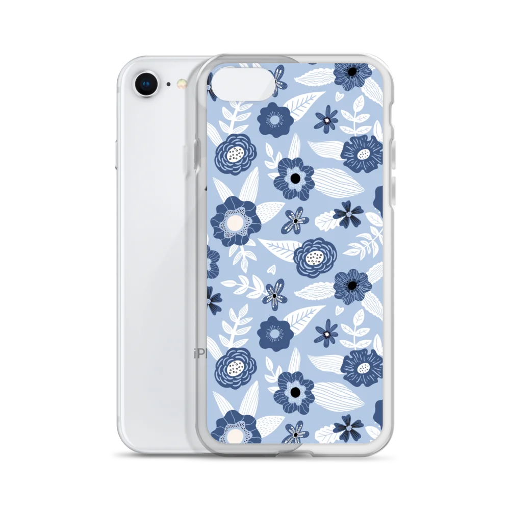 Blue Floral Seamless iPhone Case product image (55)