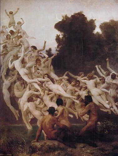 Inspirational art for the evening. 

“Les Oréades”, oil-on-canvas painting, 1902 by the prominent French academic painter Wil...