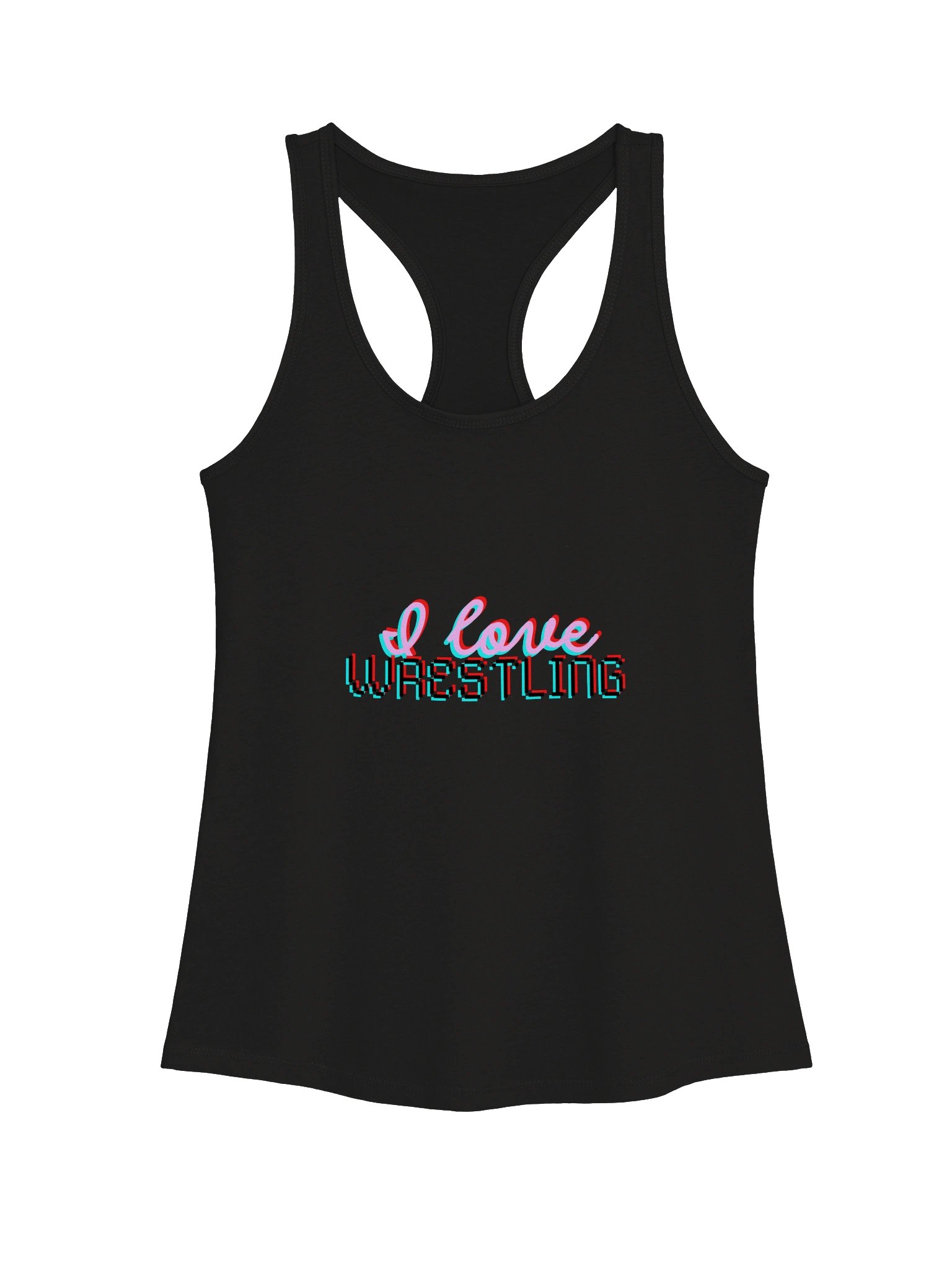 I Love Wrestling Glitch Racerback Tank product image (4)