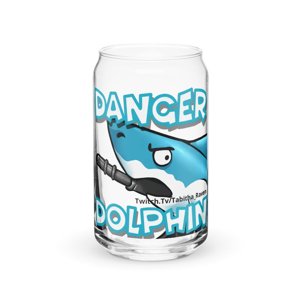 Danger Dolphin Glass Can Cup product image (2)