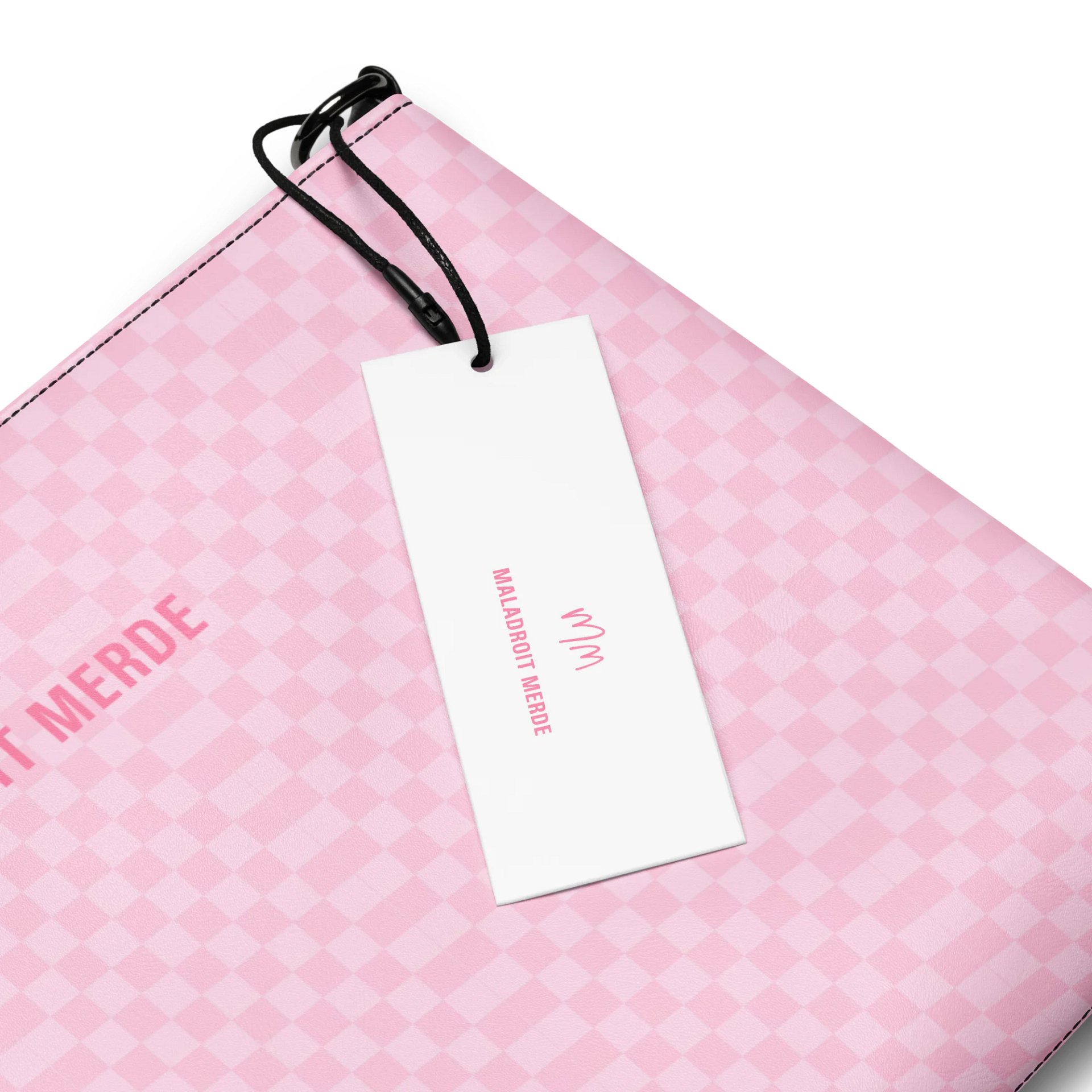 PINK CHECKERED BAG product image (4)