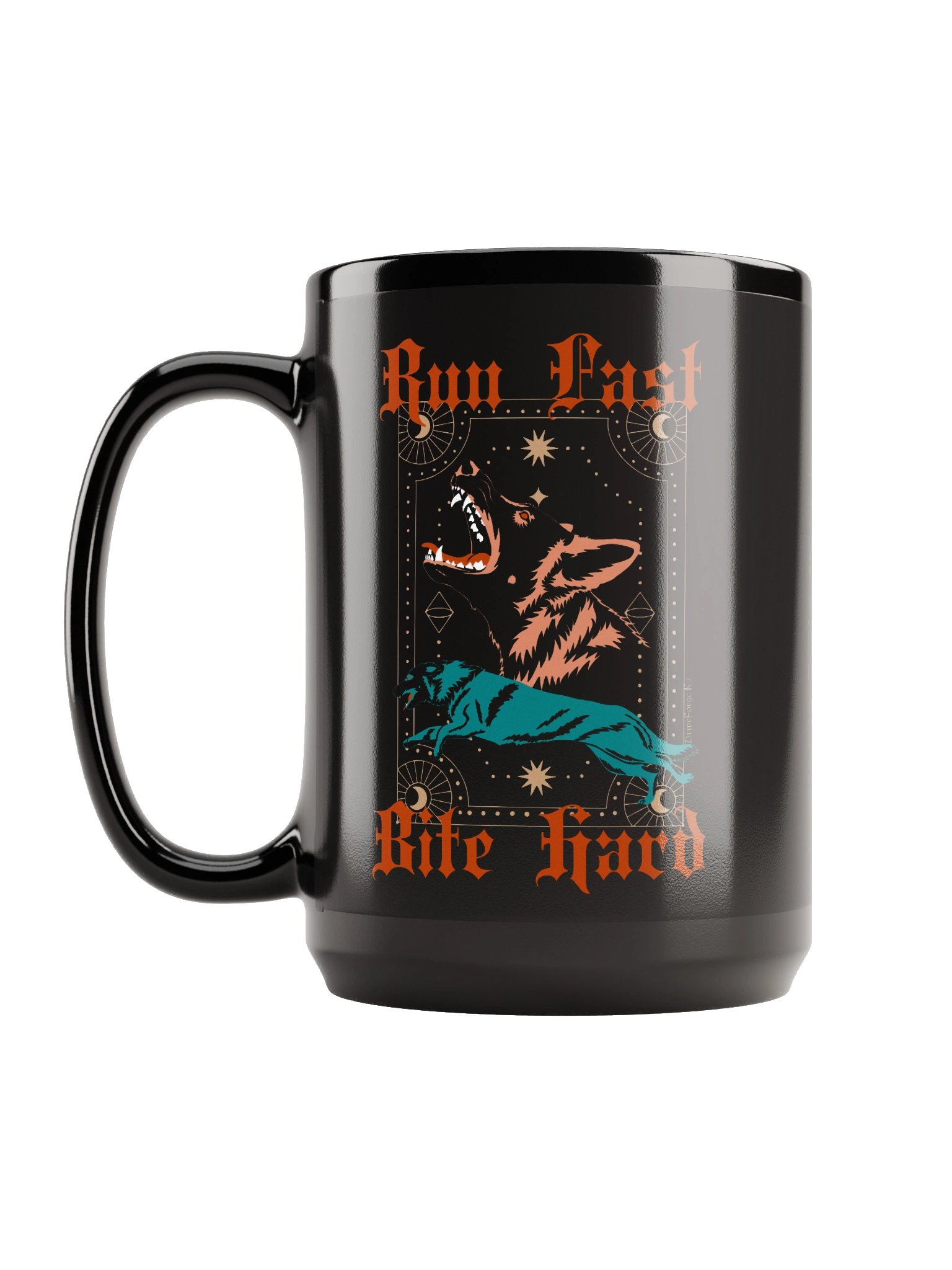 Bite Hard Tarot Card Black Coffee Mug product image (1)