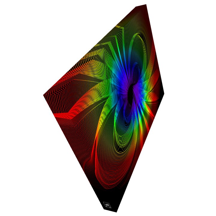 Sparse Spectral Spaceport Alpha - Diffraction Curves Physics Art Canvas Print product image (2)