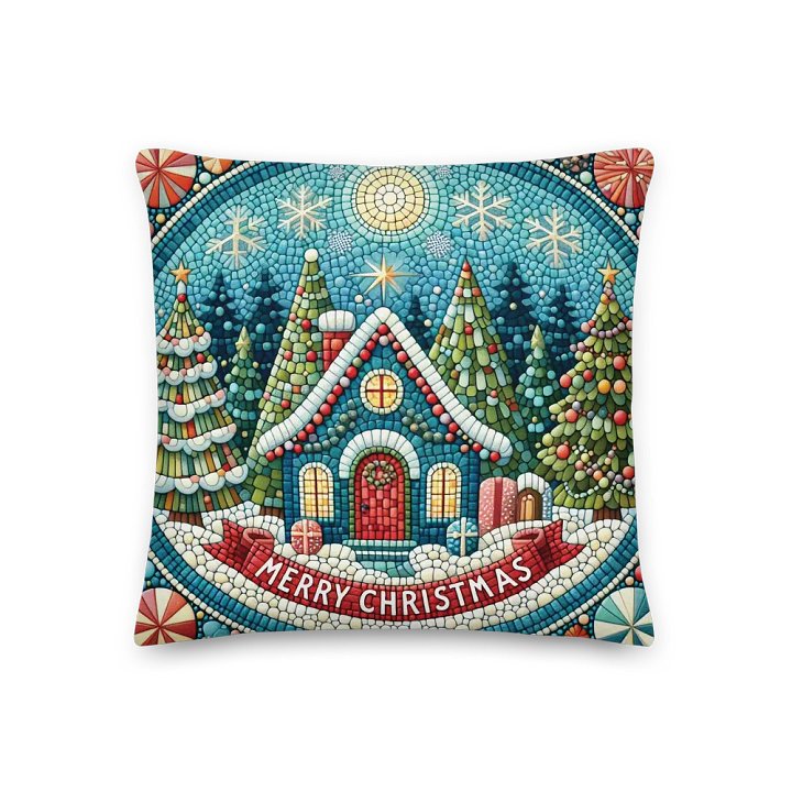 Festive Winter Mosaic Premium Pillow product image (1)