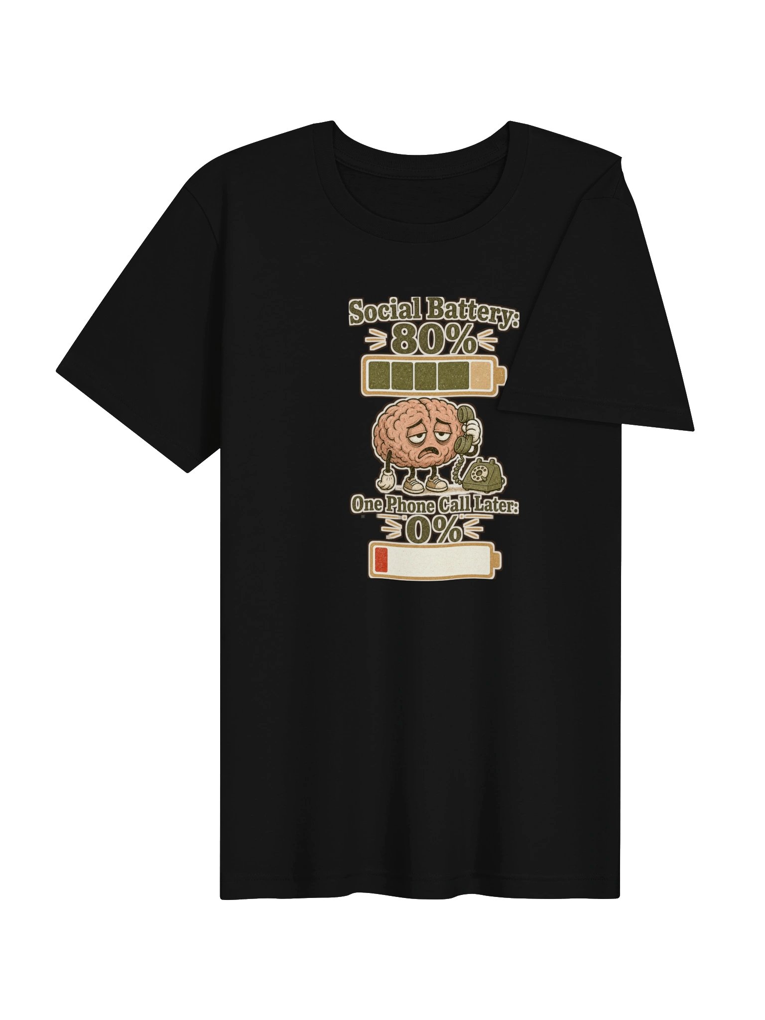 Social Battery: 80% One Call Later Tee product image (24)
