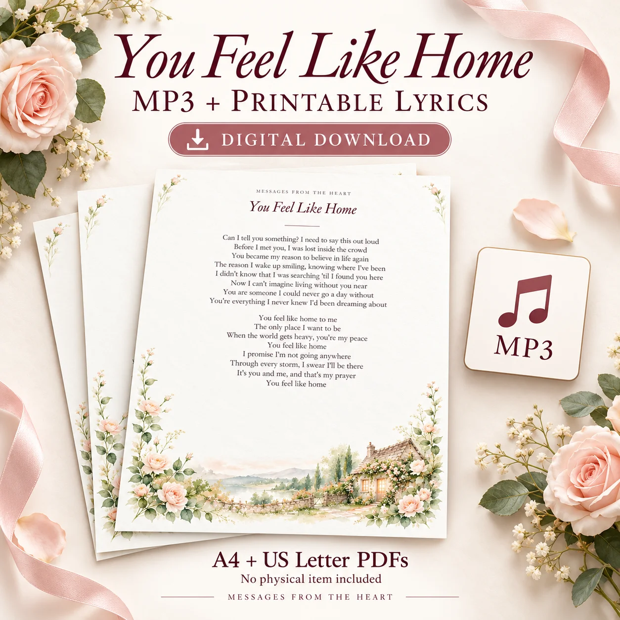You Feel Like Home — MP3 + Printable Lyrics product image (1)