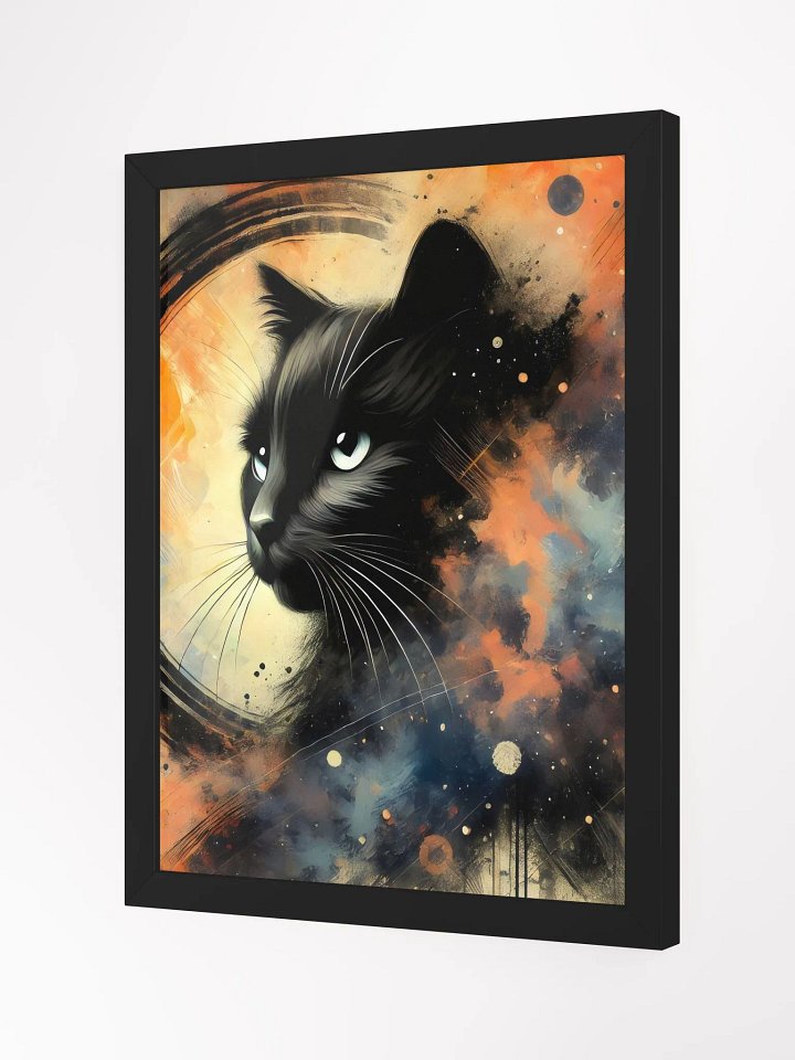 Abstract Black Cat in Smoke - Wall Art product image (2)
