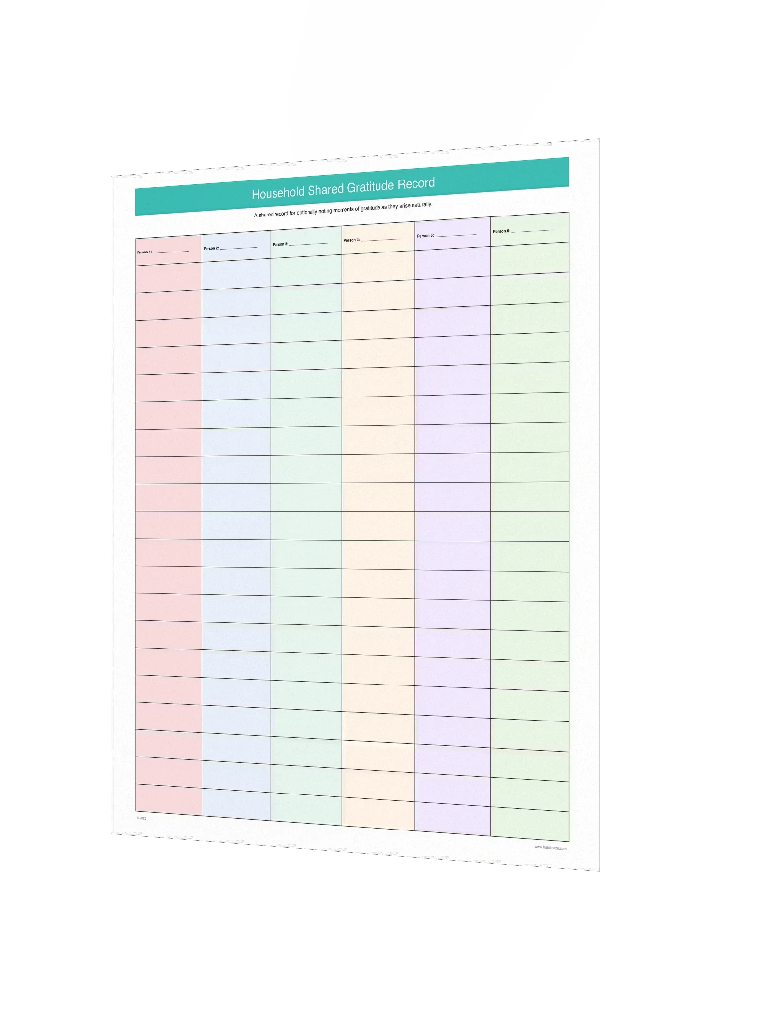 Household Shared Gratitude Record product image (3)
