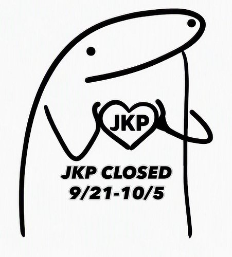 JKP Store will be completely closed (no orders) from 9/21-10/5. Any orders placed prior to the store being closed will be ful...