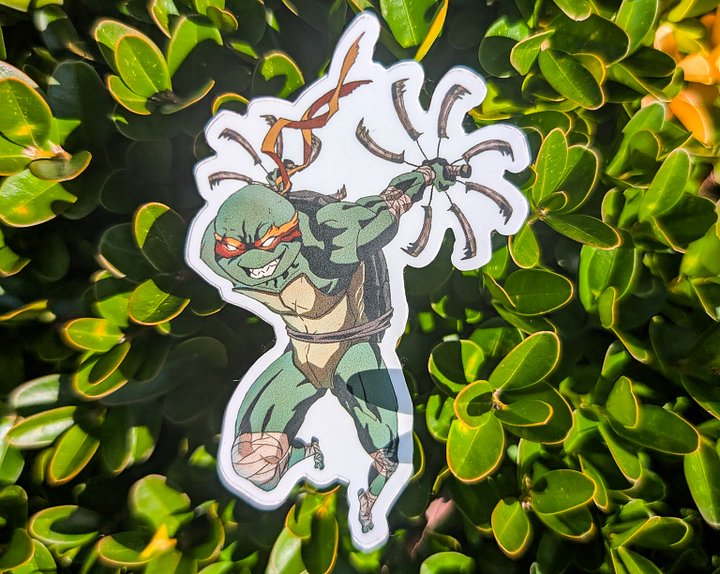 “Michelangelo, the Heart” | TMNT Waterproof Vinyl Sticker product image (1)