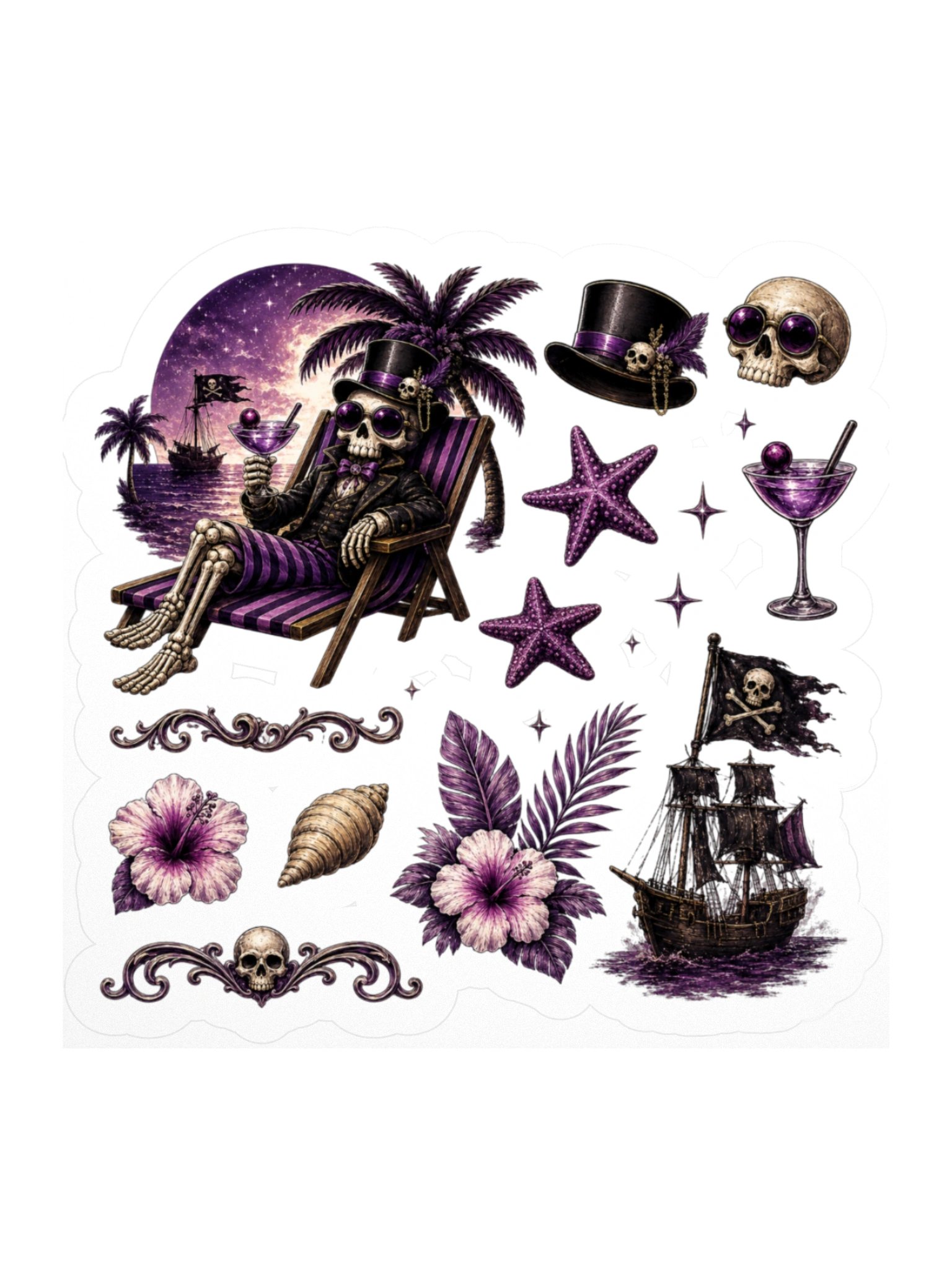 ''Dead Relaxed'' Kiss Cut Stickers product image (1)