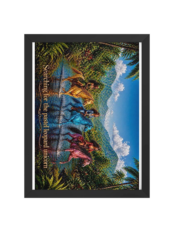 Pirate Unicorns - Searching for the Pastel Leopard Framed Poster product image (25)