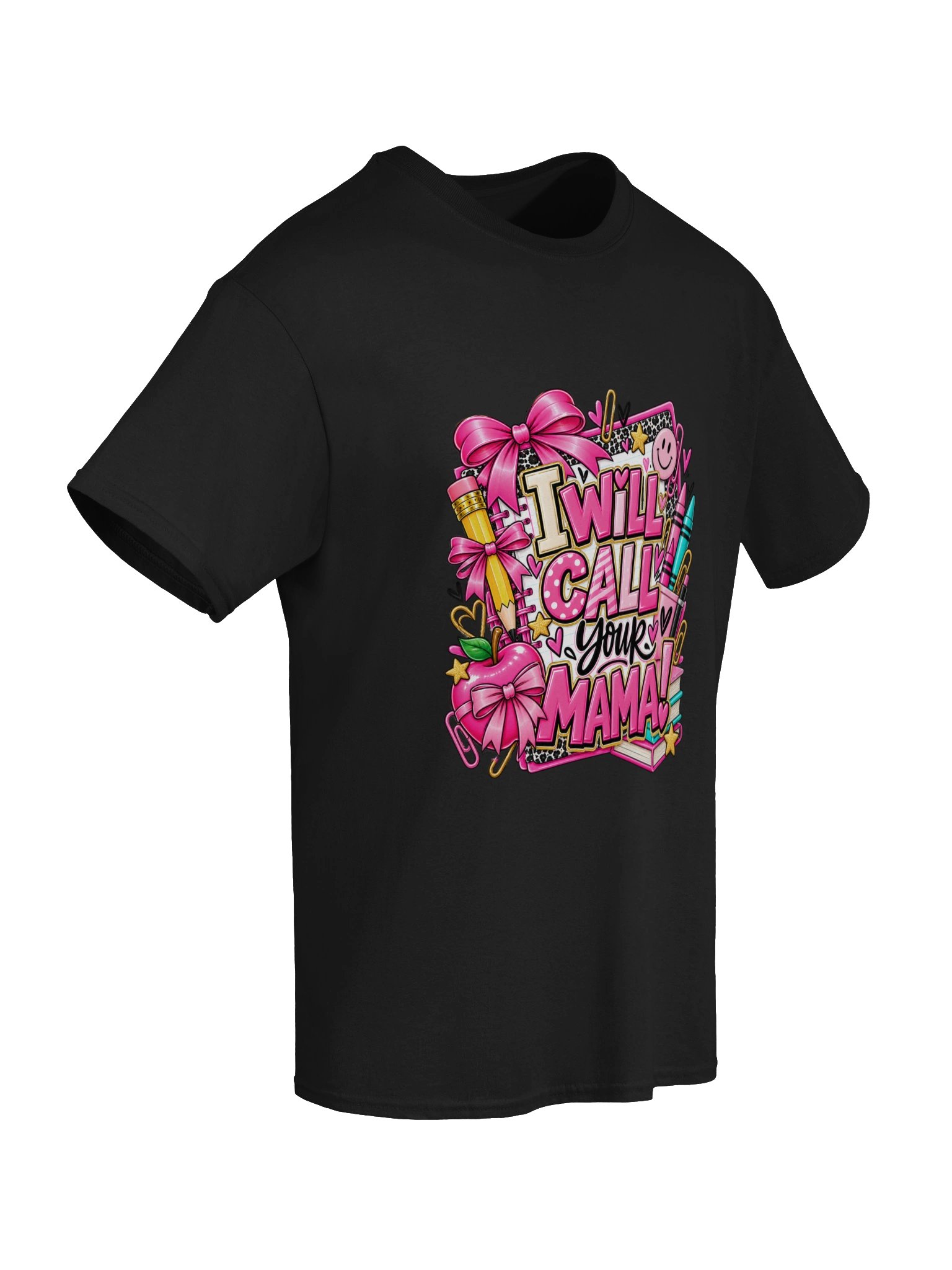 I Will Call Your Mama! Pink School Graphic Tee product image (17)