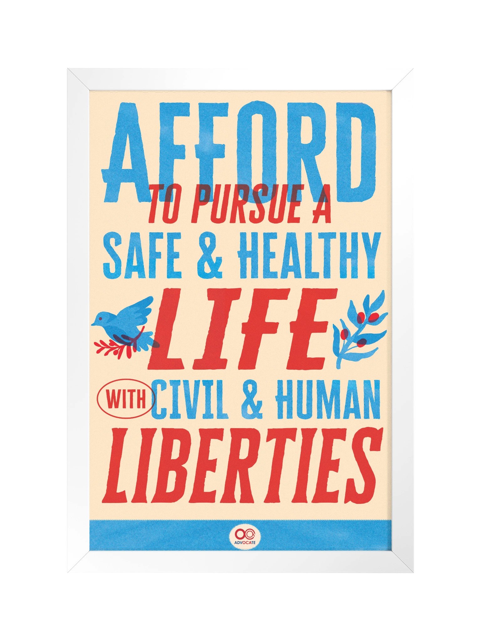 Framed Affordability Poster (Blue Version) product image (2)