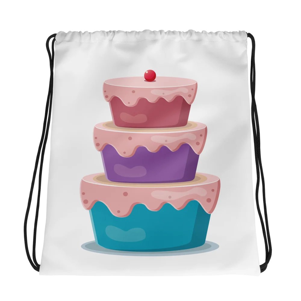 Cherry Cake Drawstring Bag product image (1)
