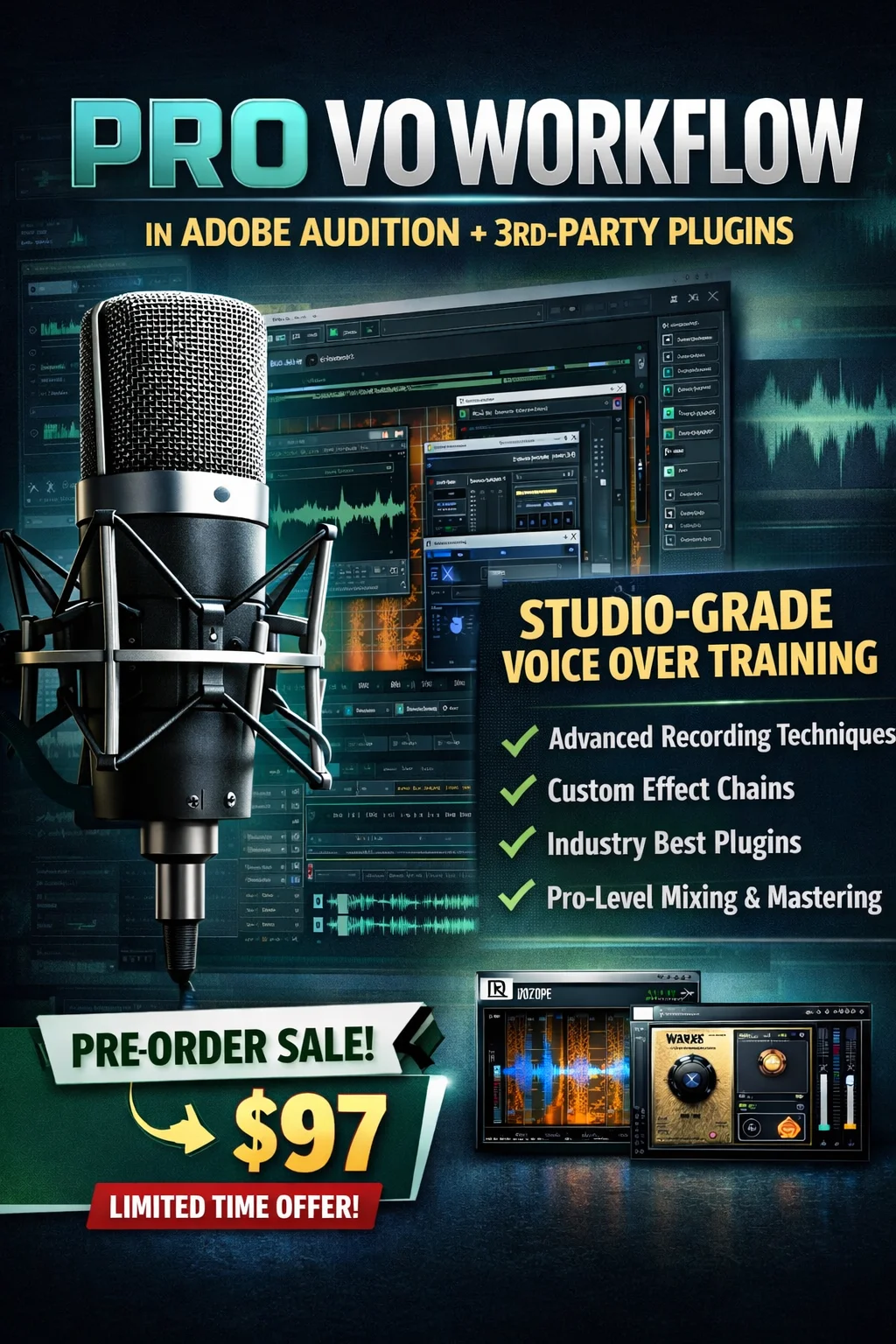 Professional Voice Over Workflow in Adobe Audition + 3rd-Party Plugins product image (1)