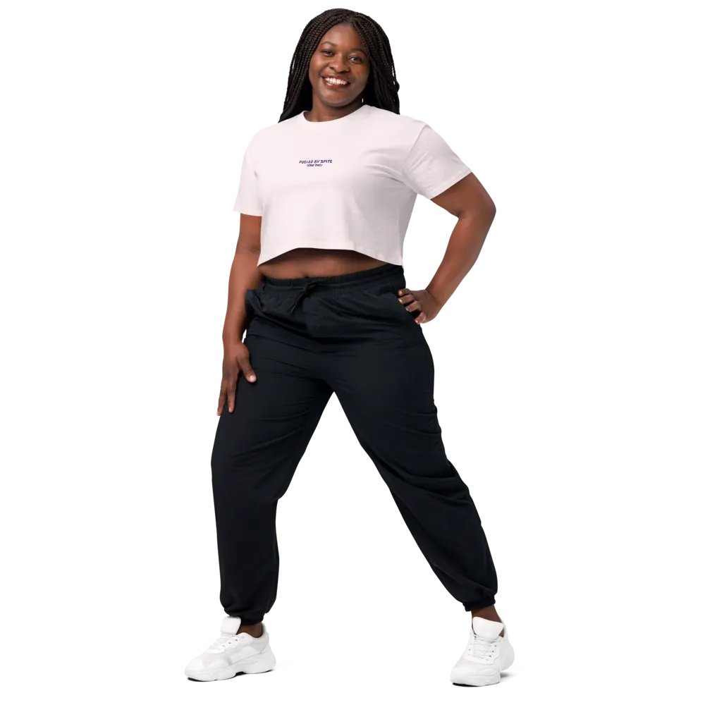 FUELED BY SPITE (purple thread) embroidered cotton crop top product image (23)