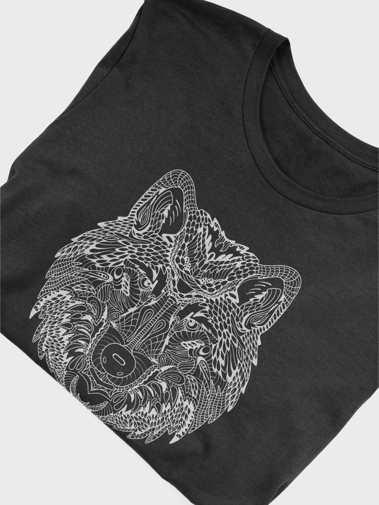 Intricate Wolf Head Artistic T-Shirt product image (6)