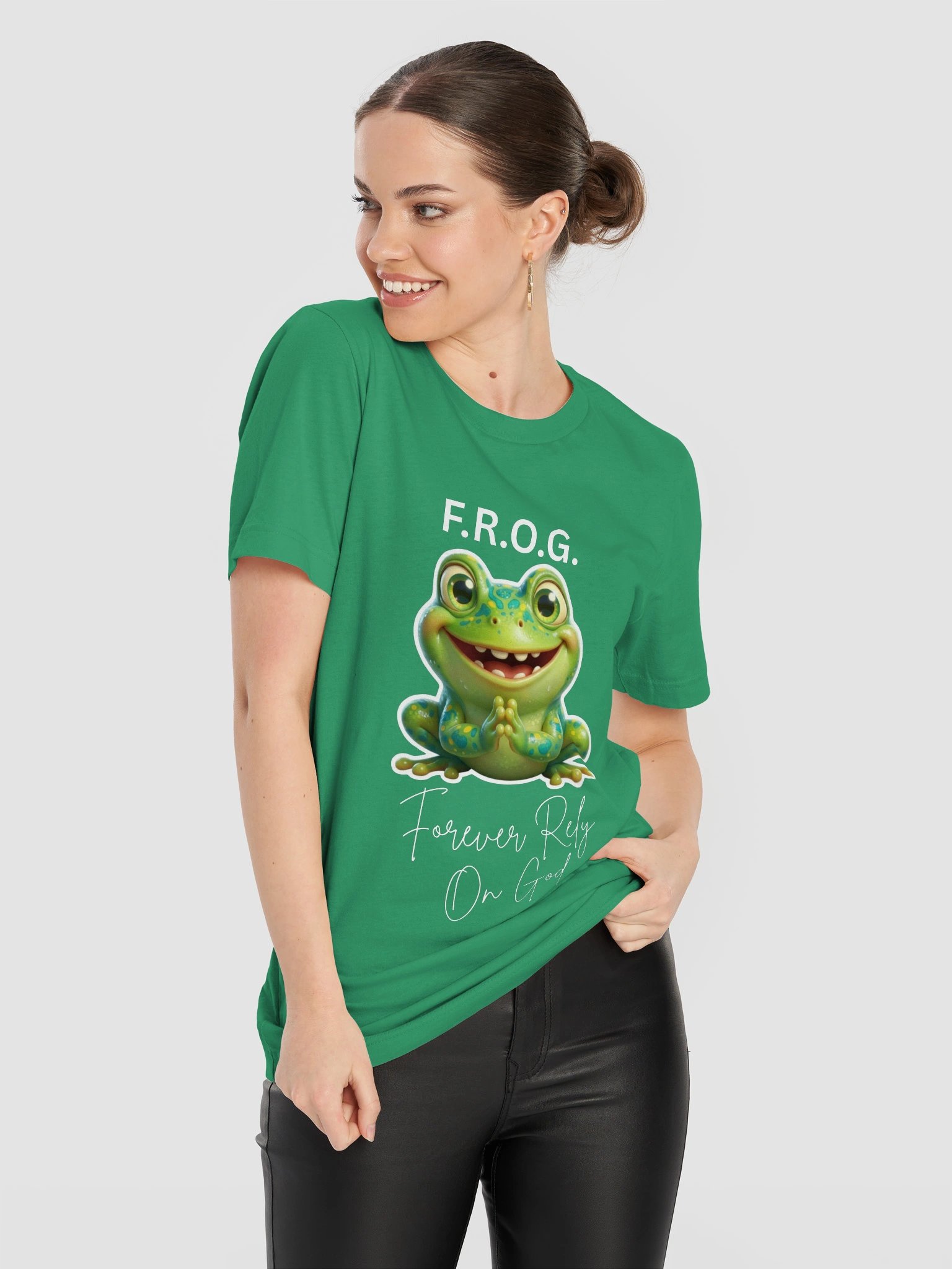 "F.R.O.G. Forever Rely On God" – Isaiah 26:4 & Proverbs 3:5-6 Christian Graphic T-Shirt product image (25)