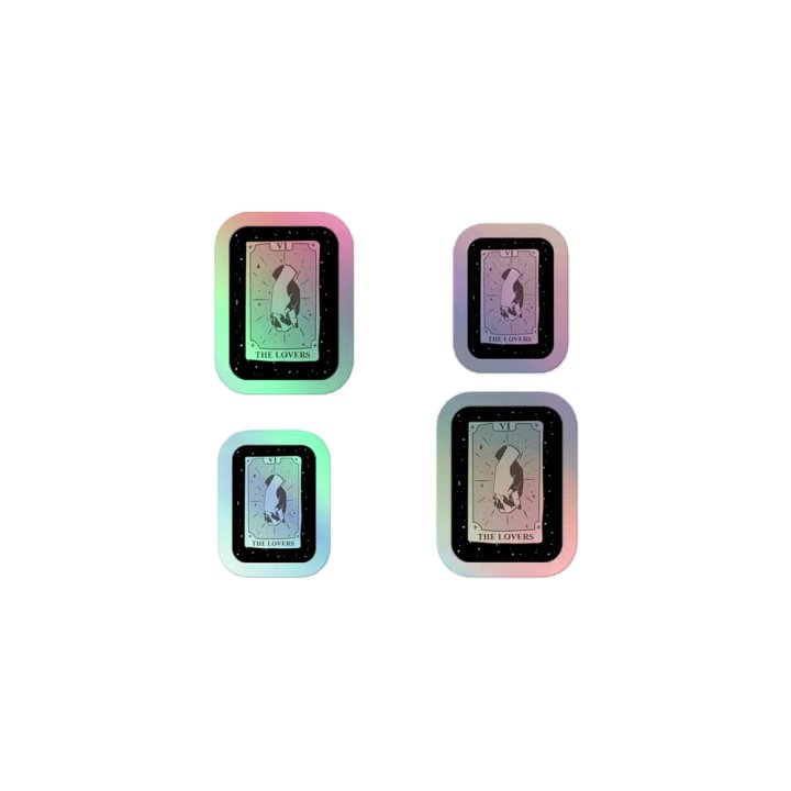 The Lovers Tarot Holo Sticker Pack product image (1)