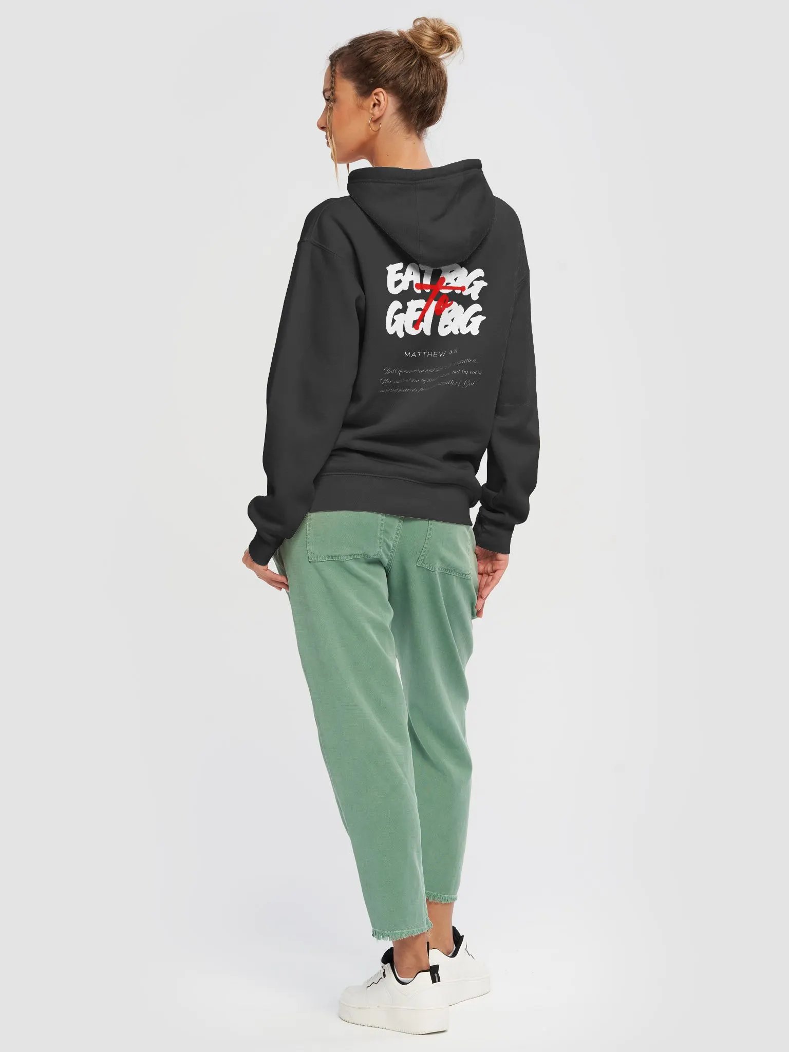 EAT BIG to GET BIG | Matthew 4:4 Hoodie | Unisex product image (6)