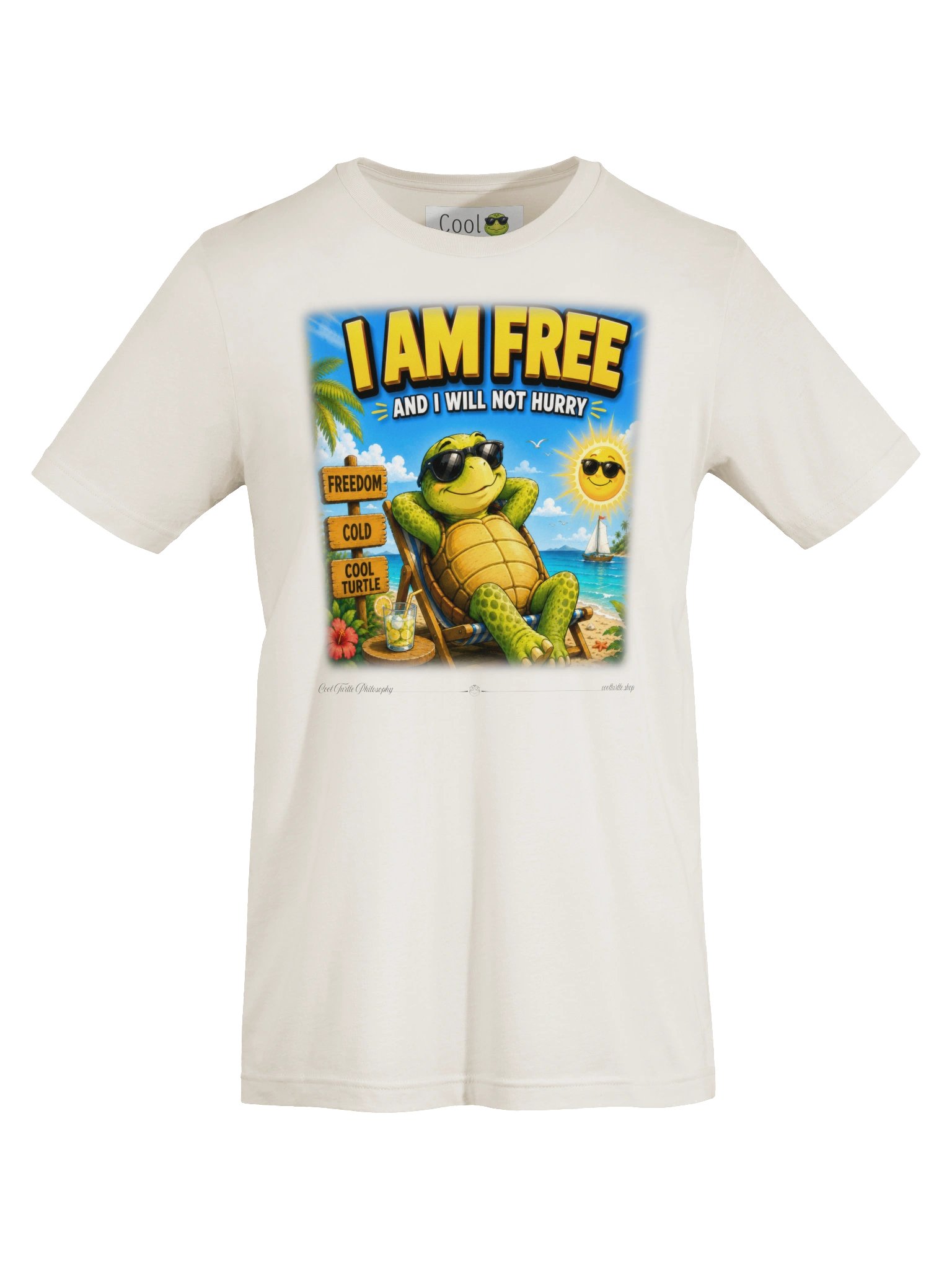 I Am Free Turtle Graphic Tee – Slow Living Shirt product image (2)