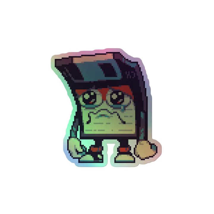 Sad Floppy Holographic Sticker product image (2)