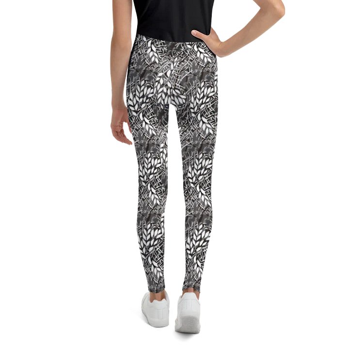 JoBeths' Signature Leggings 👖 Youth White Leave's 🍃 Design product image (2)